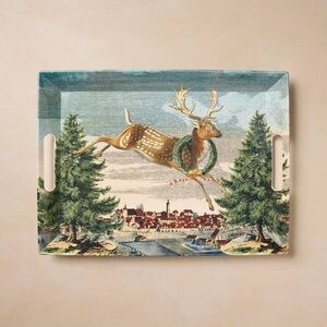 XL Reindeer Christmas Melamine Tray - John Derian for Target 2025
